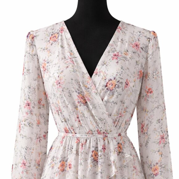 New York & Company Dresses & Skirts - NWOT New York & Company Eva Mendes White Floral Dress Size L